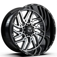 24" TIS Wheels 544MB Gloss Black with Machined Face Off-Road Rims 