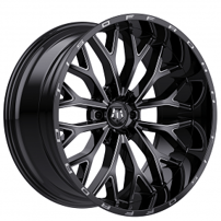 20" TIS Wheels 565BM Gloss Black Milled Off-Road Rims