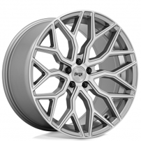 20" Staggered Niche Wheels M265 Mazzanti Anthracite Brushed Tint Clear Rims