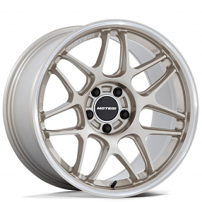 18" Motegi Racing Wheels MR158 Tsubaki Motorsport Gold with Machined Lip Rims