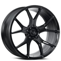 19" Staggered Dolce Performance Wheels Element Gloss Black Rims