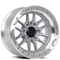 17" Lock Off-Road Wheels Krawler Machined with Clear Coat Rims