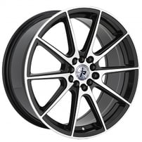 18" Impact Racing Wheels 503 Gloss Black with Machined Face Rims