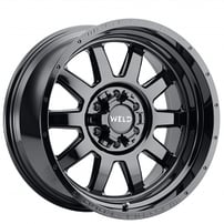 20" Weld Off-Road Wheels Stealth W168 Gloss Black Rotary Forged Rims