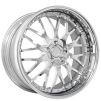 22" Staggered AC Forged Wheels ACF701 Full Chrome Three Piece Rims 