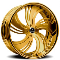 21" Staggered Artis Forged Wheels Avenue Gold Rims 
