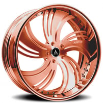 20" Staggered Artis Forged Wheels Avenue Rose Gold Rims 