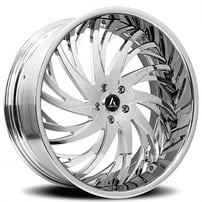 19" Staggered Artis Forged Wheels Decatur Chrome Rims