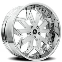 22" Staggered Artis Forged Wheels Lafayette Chrome Rims