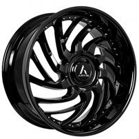 24" Staggered Artis Wheels Vantage-XL Gloss Black Rims 