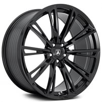 22" Staggered Asanti Wheels ABL-30 Corona Gloss Black Flow Formed Rims 