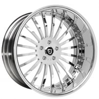 19" Staggered Lexani Forged Wheels LF-Luxury LF-714 Chrome Finish Forged Rims 