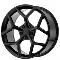 20" Staggered OE Creations Wheels PR126 Gloss Black Rims 