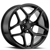20" Staggered Chevy Camaro Wheels FR 27F Gloss Black Flow Form OEM Replica Rims