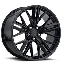 20" Staggered Chevy Camaro Wheels FR 28 Gloss Black OEM Replica Rims 