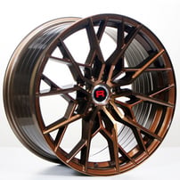 20" Staggered Rennen Wheels FT-17 Bronze Rims 