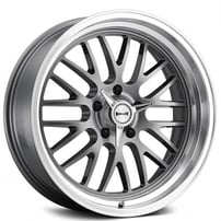 18" Ridler Wheels 607 Grey with Machined Lip Rims