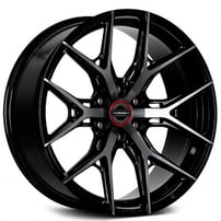22" Vossen Wheels HF6-4 Tinted Gloss Black Rims 