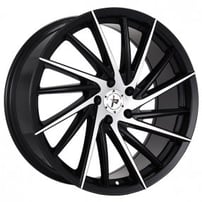 20" Impact Racing Wheels 608 Gloss Black with Machined Face Rims