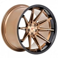 20" Ferrada Wheels CM2 Custom Brushed Cobre with Gloss Black Lip Rims