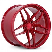 20" Staggered Ferrada Wheels F8-FR5 Brushed Rouge Flow Formed Rims