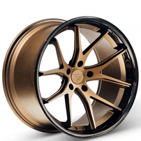 22" Ferrada Wheels FR2 Matte Bronze with Gloss Black Lip Rims