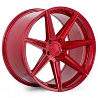 20" Staggered Ferrada Wheels F8-FR7 Brushed Rouge Flow Formed Rims