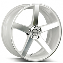 18" Strada Wheels Perfetto White Machined Rims 