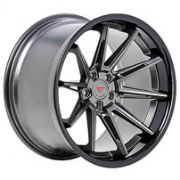 19" Ferrada Wheels CM2 Custom Matte Graphite with Gloss Black Lip Rims