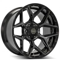 20" 4Play Wheels 4P06 Brushed Black Deep Concave Off-Road Rims