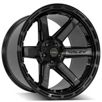 24" 4Play Wheels 4P63 Brushed Black Deep Concave Off-Road Rims