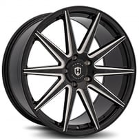 22" Curva Wheels C49 Black Milled Rims 