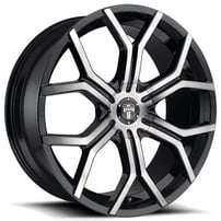 24" Dub Wheels Royalty S209 Gloss Black Machined with Dark Tint Rims