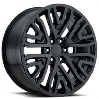 22" GMC Mesh Wheels FR 93 Gloss Black OEM Replica Rims
