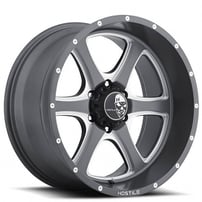 22" Hostile Wheels H105 Exile Anthracite Gray with Milled Accents Off-Road Rims