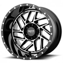 16" Moto Metal Wheels MO985 Breakout Gloss Black Machined Off-Road Rims