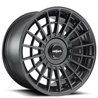 18" Staggered Rotiform Wheels R142 LAS-R Matte Black Rims