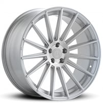 20" Staggered Road Force Wheels RF15 Silver Machined Rims