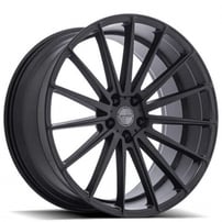 20" Staggered Sporza Wheels Pentagon Matte Black Concave Rims