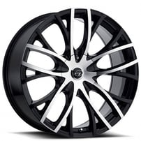 22" VCT Wheels V76 Black Machined Rims 