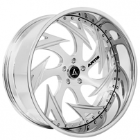 22" Staggered Artis Forged Wheels Atomic Brushed Rims