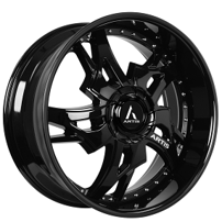 26" Artis Wheels Laredo-XL Full Gloss Black Rims