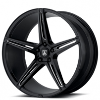 20" Staggered Asanti Wheels ABL-22 Alpha 5 Gloss Black Milled Rims 