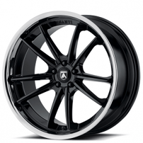 20" Asanti Wheels ABL-23 Sigma Gloss Black with Chrome Lip Rims