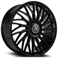 20" Staggered Azad Wheels AZ717 Gloss Black XL Cap Rims