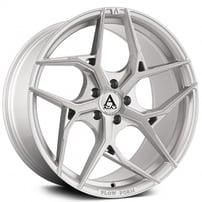 22" Staggered Azad Wheels AZFF01 Brushed Silver Rims