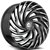 20" Azara Wheels AZA-536 Gloss Black Machined Rims