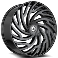 20" Azara Wheels AZA-536 Gloss Black Rims
