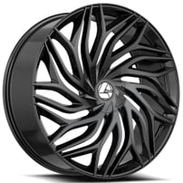 22x8.5" Azara Wheels AZA-537 Gloss Black Rims