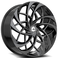 28" Azara Wheels AZA-540 Gloss Black Rims